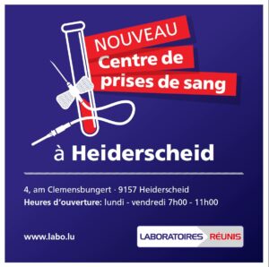Ouverture d'un nouveau centre de prises de sang des Laboratoires Réunies le 2 mai à Heiderscheid