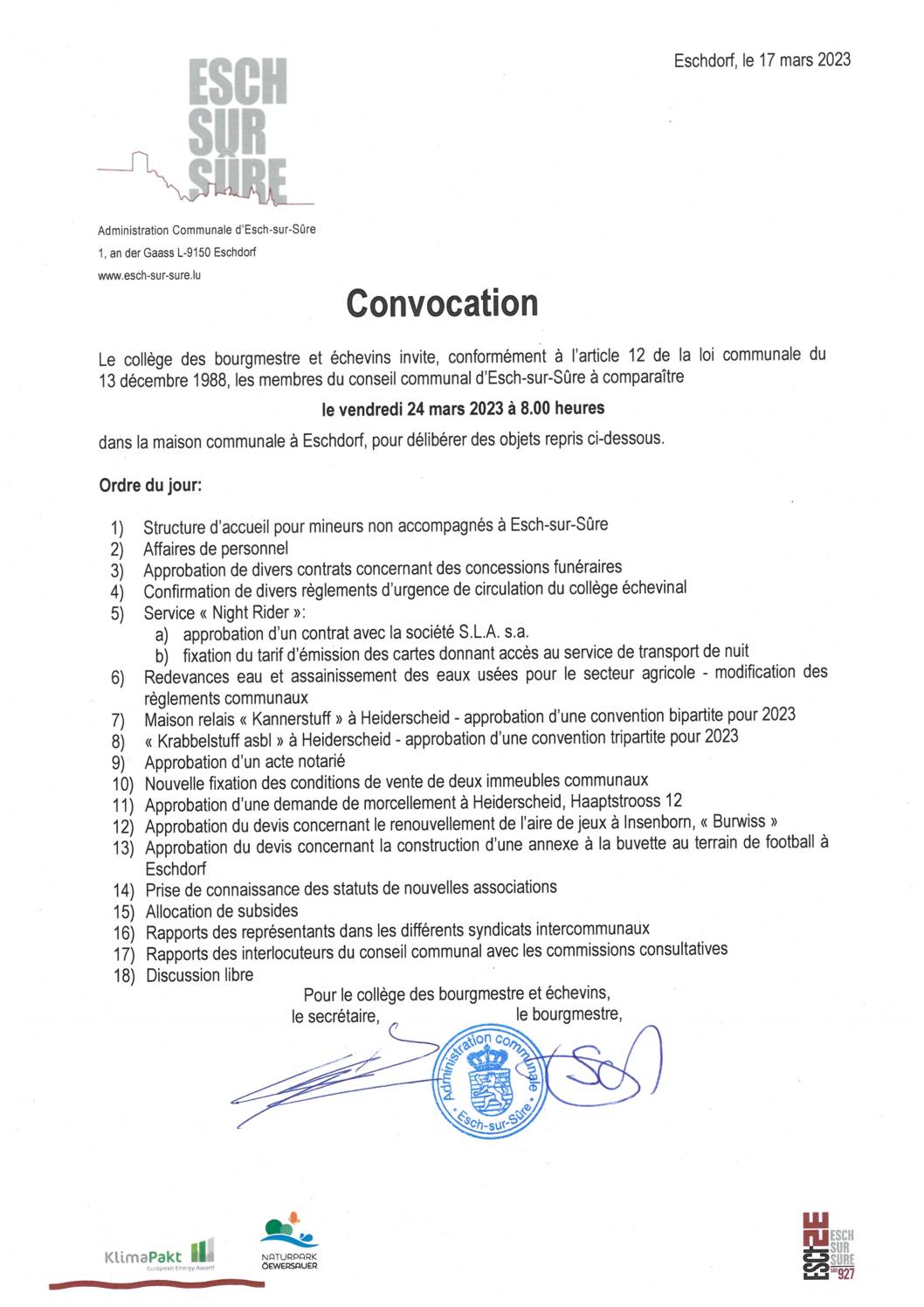 2023.03.17_Convocation - Réunion du 24.03.2023