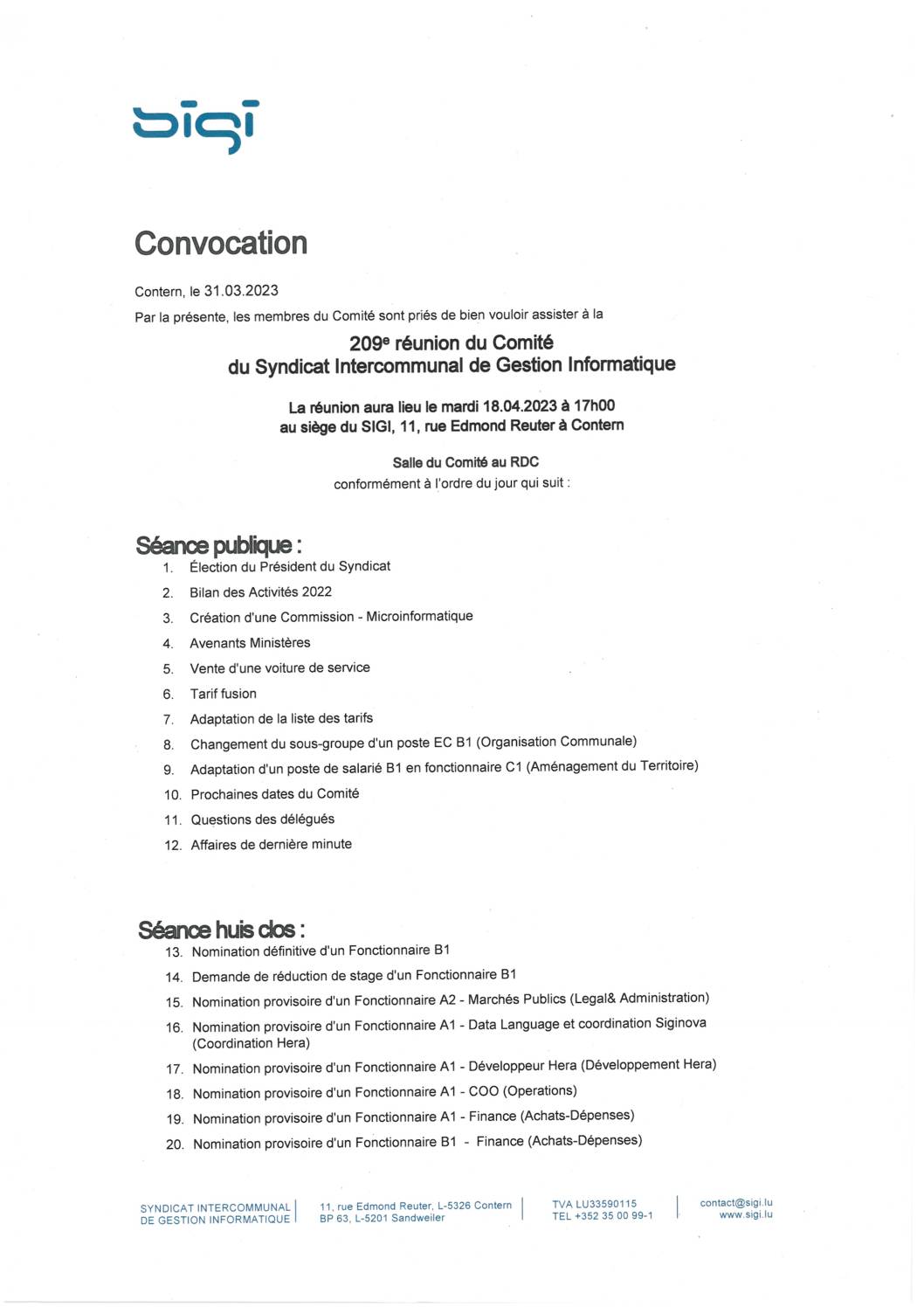 2023.04.05_Convocation comité SIGI - Réunion du 18.04.2023