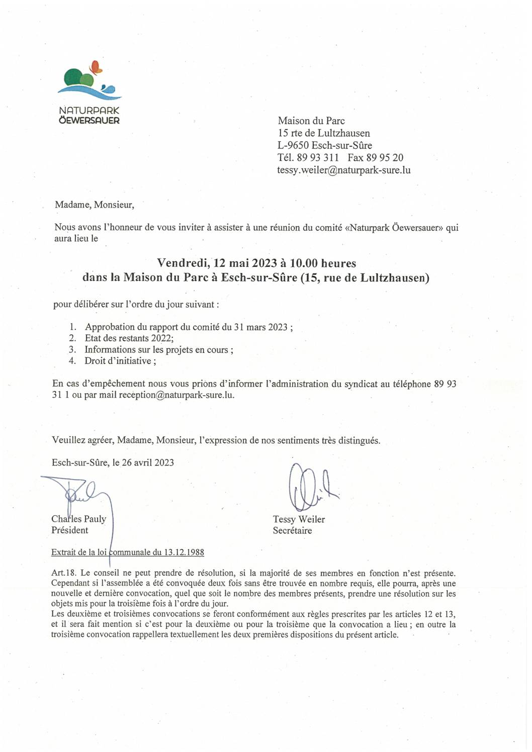 2023.05.03_Convocation comité Naturpark - Réunion du 12.05.2023