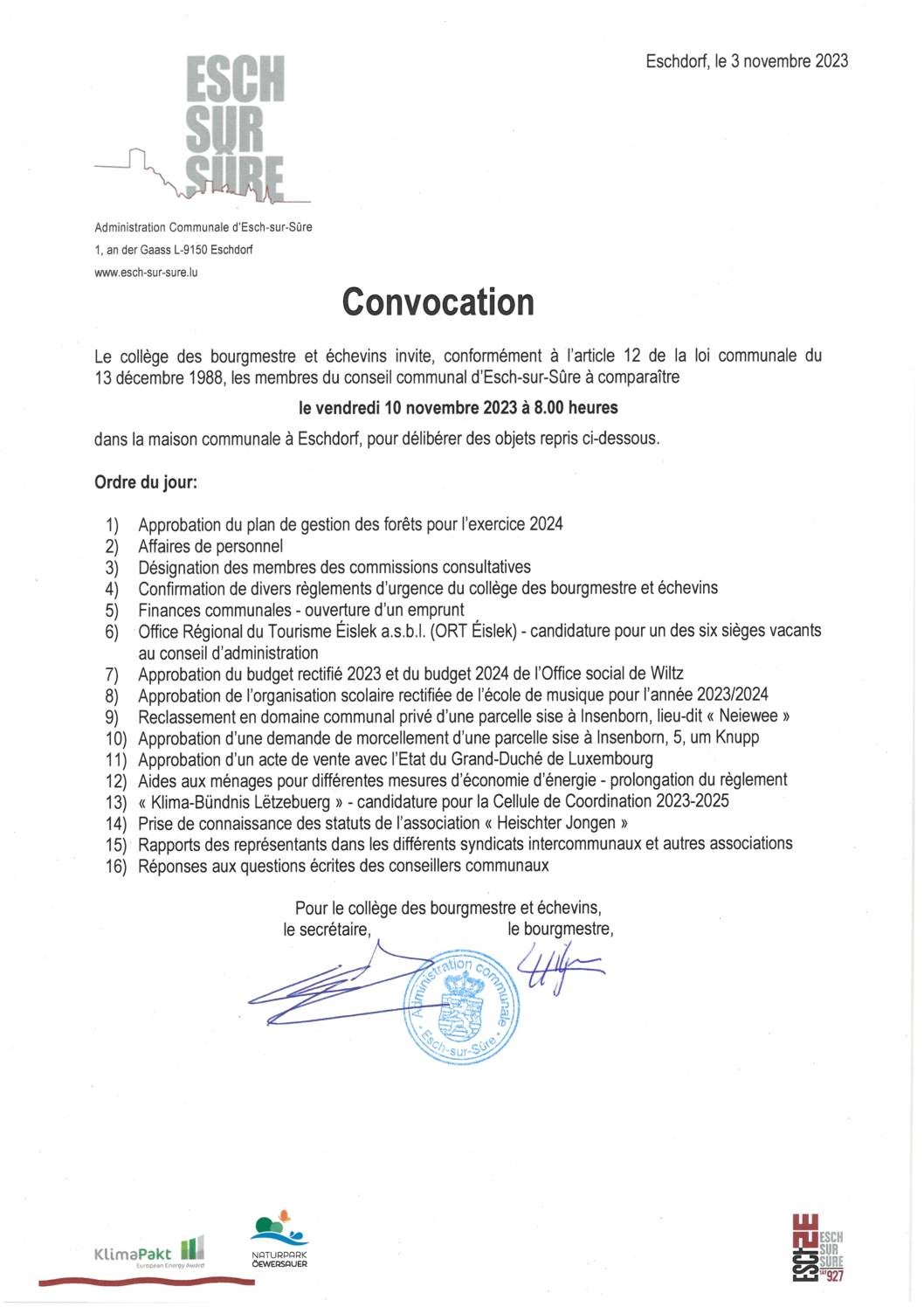 2023.11.03_Convocation - Réunion du 10.11.2023