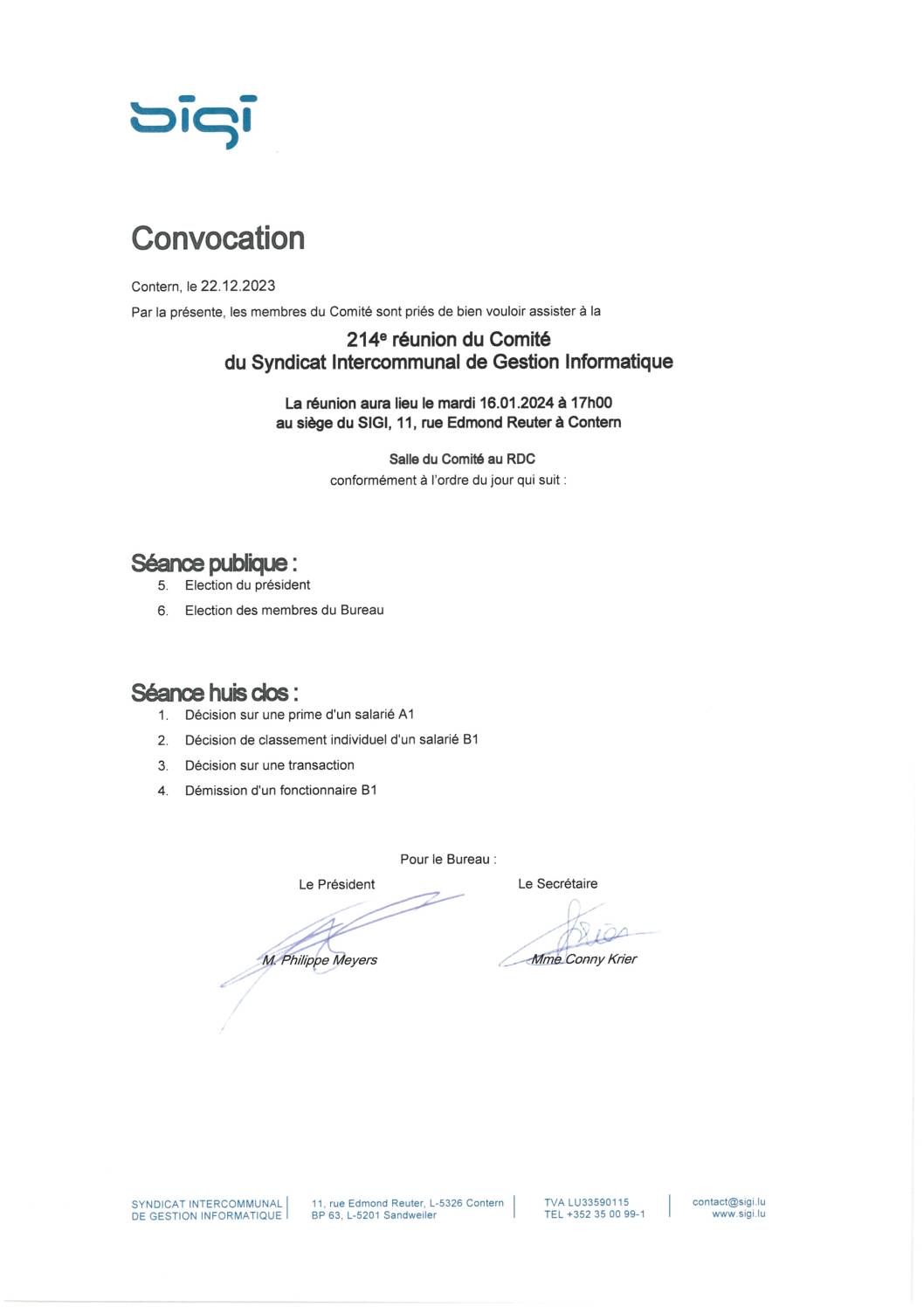 2024.01.03_Convocation comité SIGI - Réunion du 16.01.2024