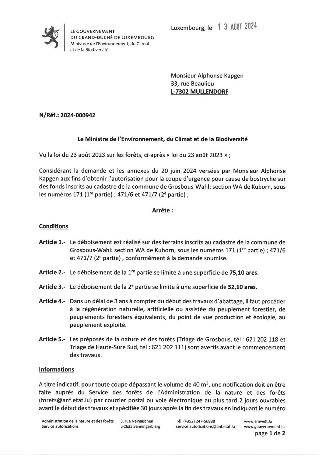 2024.08.14_Autorisation pour une coupe d'urgence pour cause de bostryche (section WA de Kuborn)