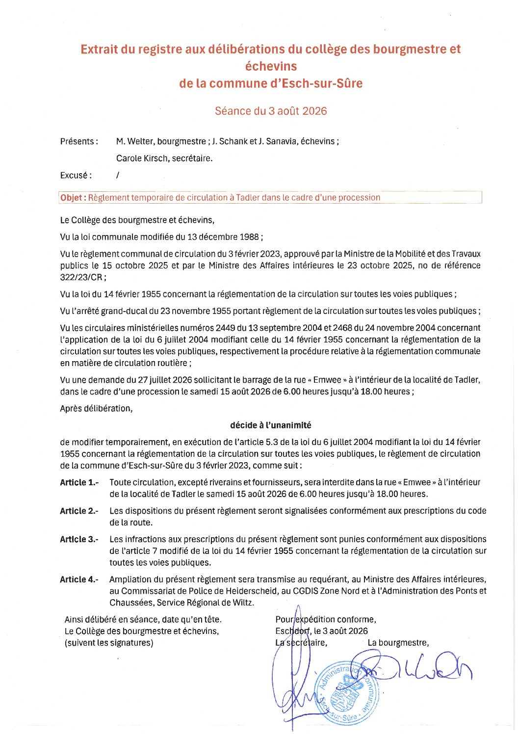 2026.08.05_Règlement temporaire de circulation à Tadler (Emwee) en date du 15.08.2026