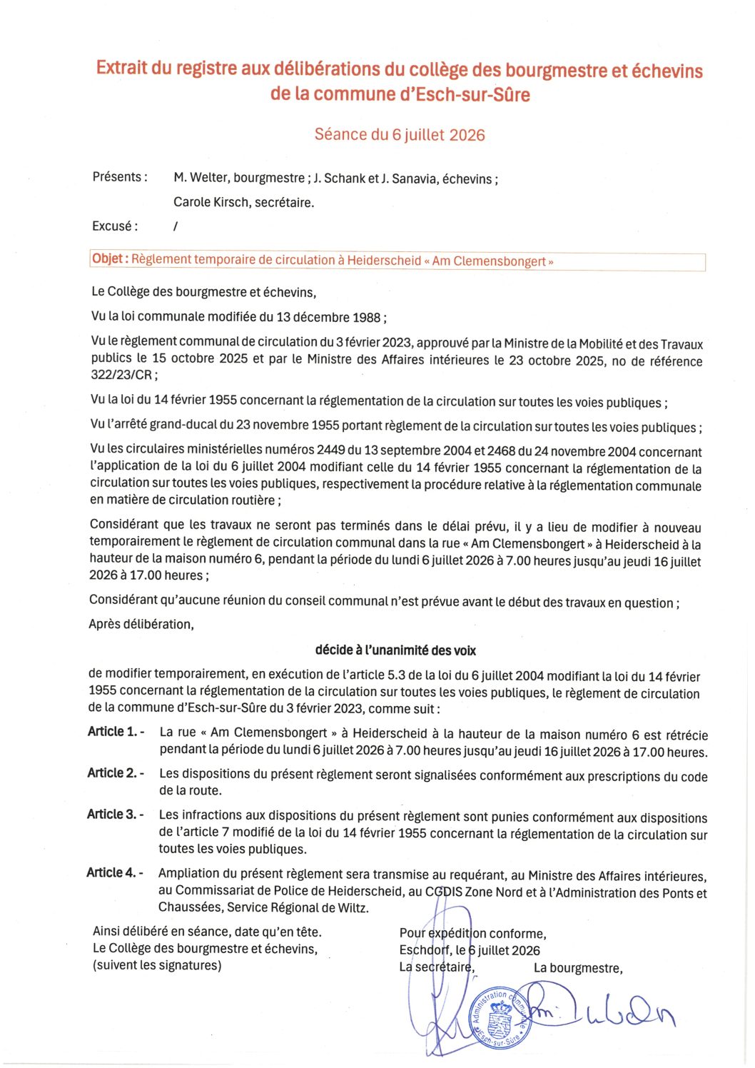 2026.07.08_Règlement temporaire de circulation à Heiderscheid (am Clemensbongert) du 06.07 au 16.07.2026