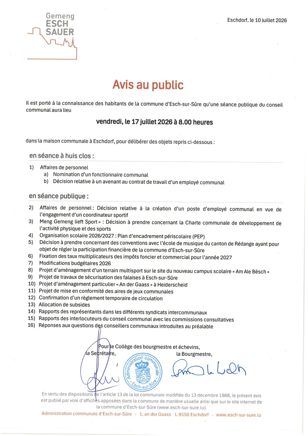 2026.07.10_Convocation - Réunion du 17.07.2026