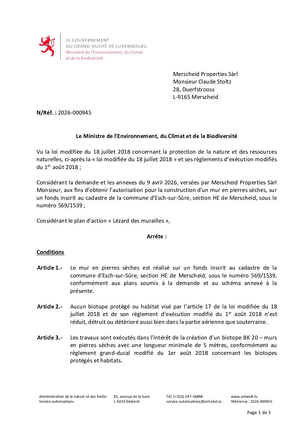 2026.07.31_Autorisation pour la construction d'un mur en pierres sèches (section HE de Merscheid)