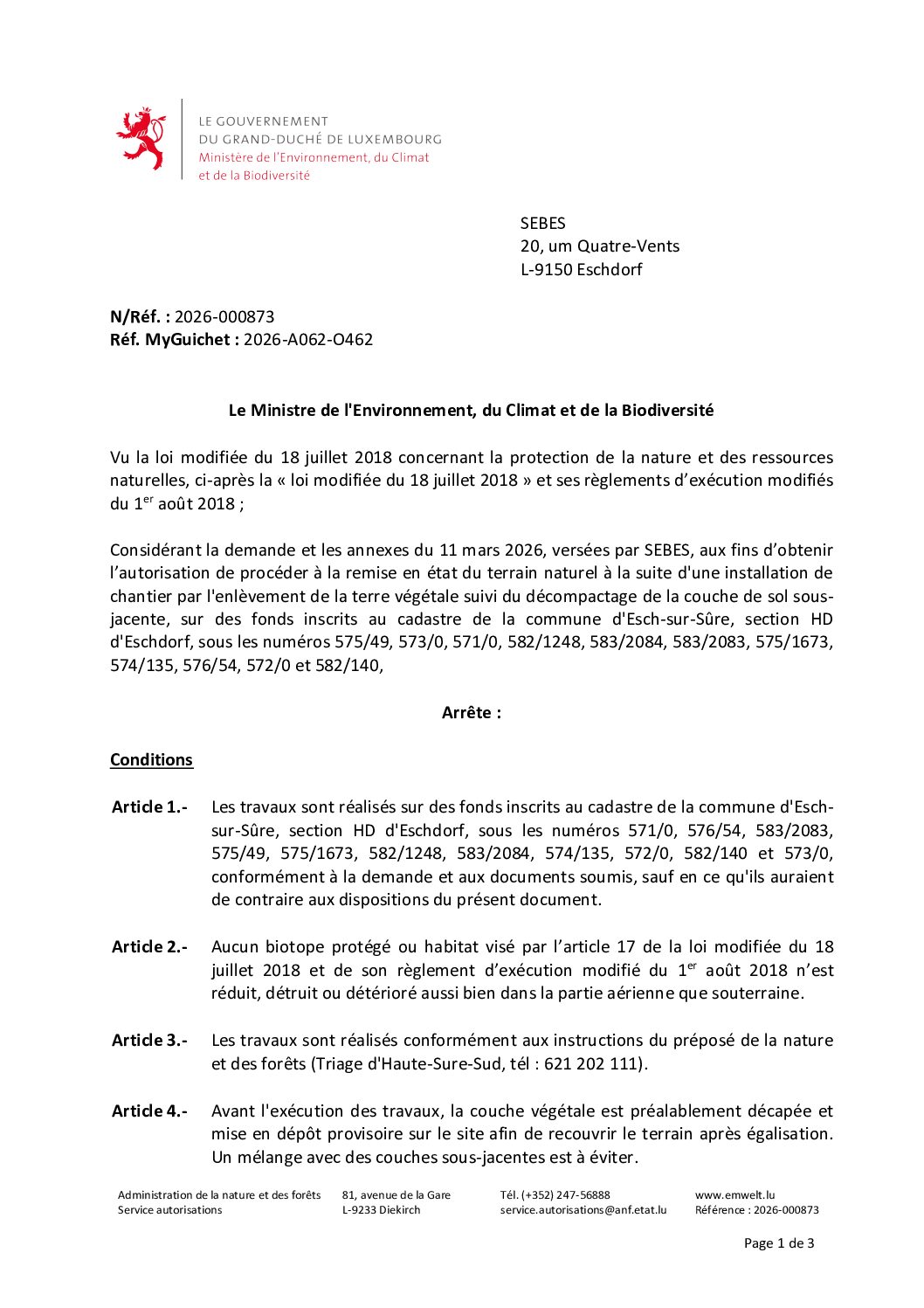 2026.08.12_Autorisation pour procéder à la remise en état du terrain naturel à la suite d'une installation de chantier (section HD d'Eschdorf)