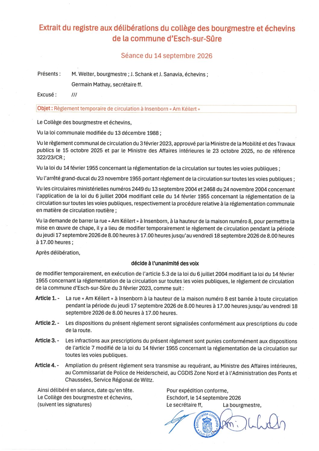 2026.09.16_Règlement temporaire de circulation à Insenborn (am Kéilert) du 17.09.2026 au 18.09.2026