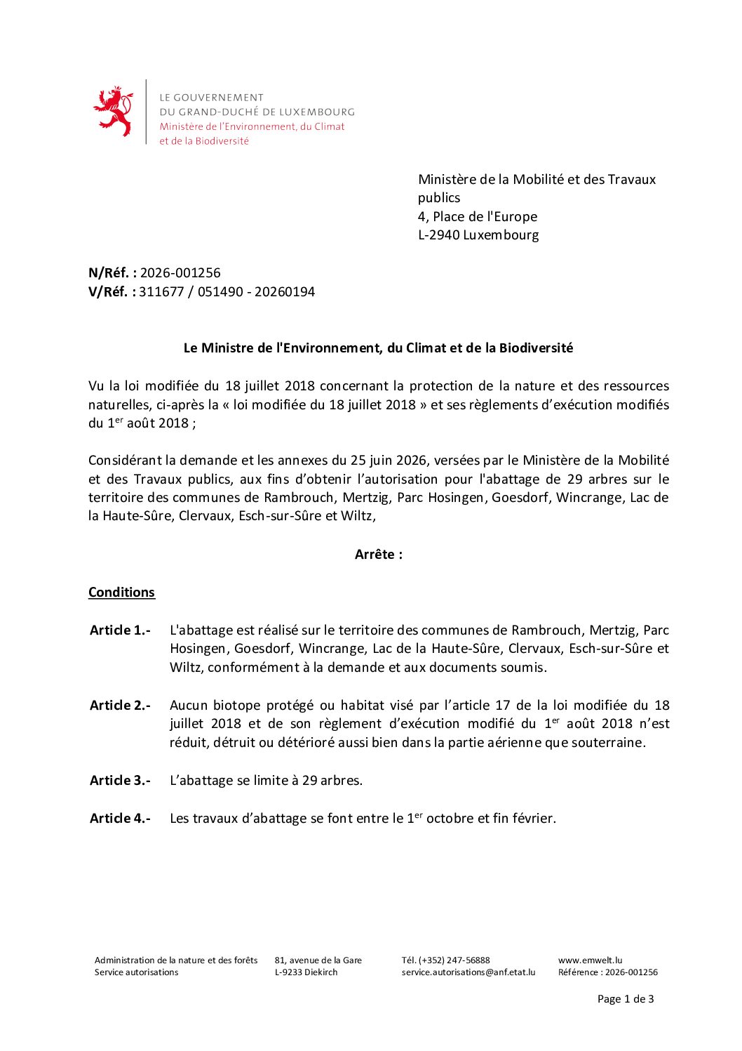 2026.09.23_Autorisation pour l'abattage de 29 arbres
