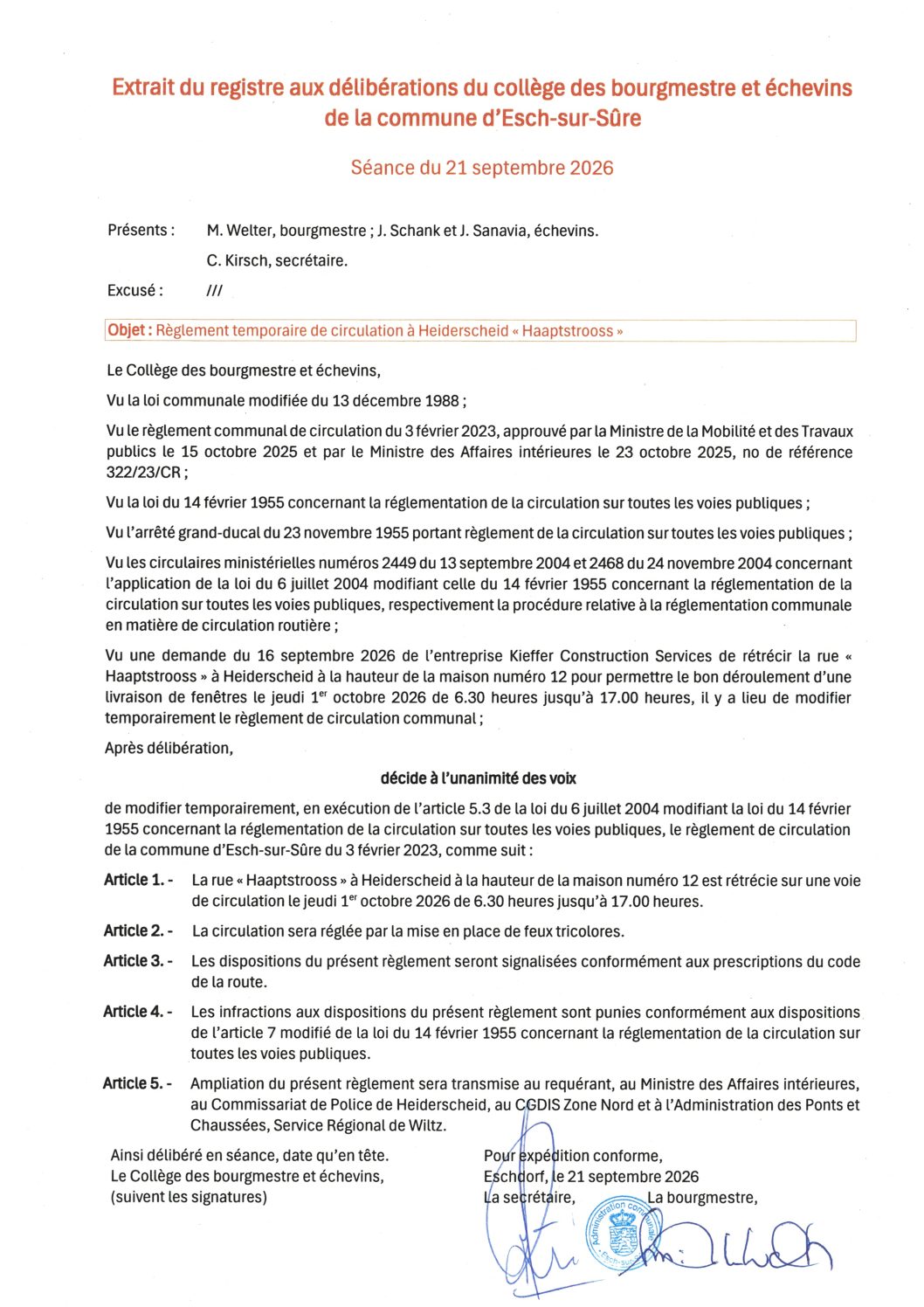 2026.09.23_Règlement temporaire de circulation à Heiderscheid (Haaptstrooss) le 01.10.2026