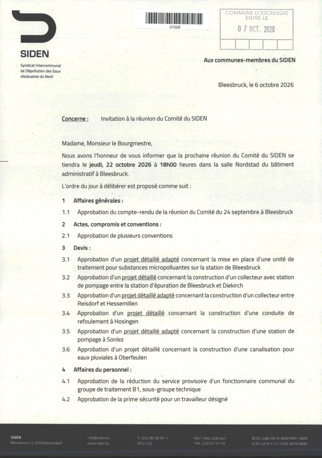 2026.10.09_Convocation comité SIDEN - Séance du 22.10.2026
